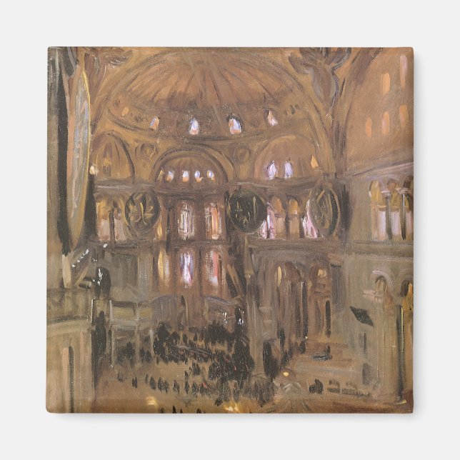 Sketch av Santa Sophia av John Singer Sargent Magnet (Framsidan)