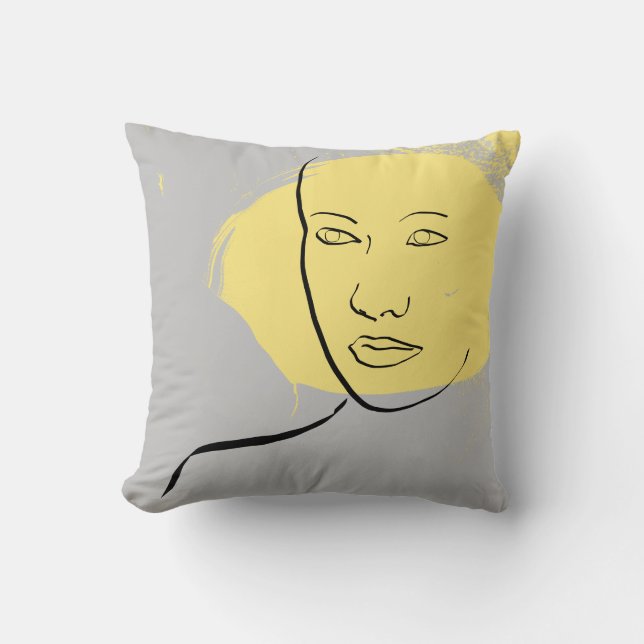 Sketch Cushion ansikte Kudde (Framsida)