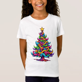 Sketch Doodle Snyggt Julgran T Shirt
