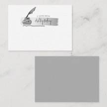 Sketch Faux Silver Quill Pen Script