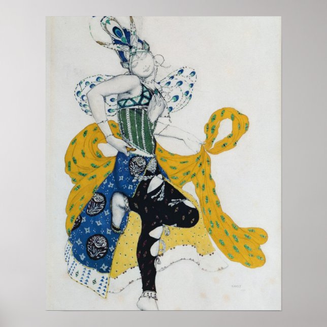 Sketch för baletten La Peri, av Paul Dukas Poster (Framsidan)