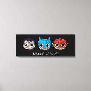 Sketch för Mini Justice League Canvastryck
