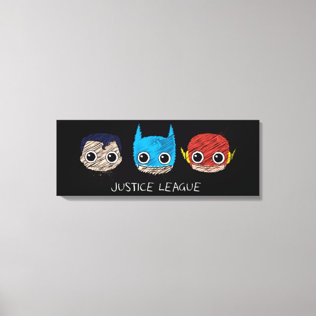 Sketch för Mini Justice League Canvastryck (Framsida)