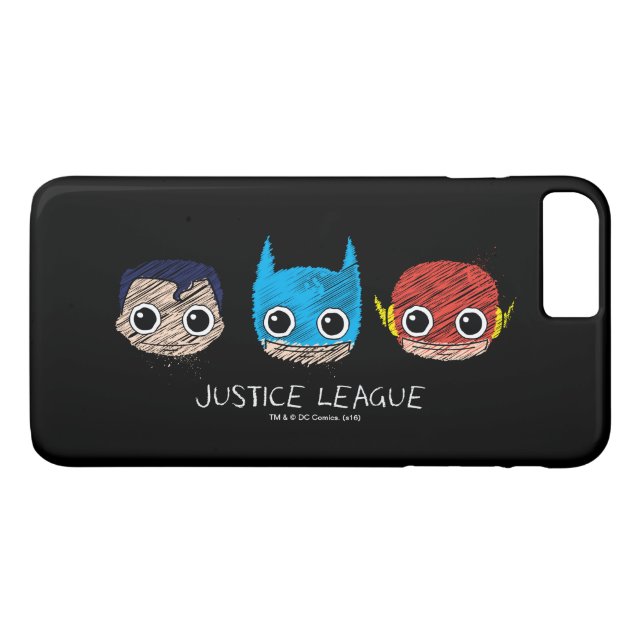 Sketch för Mini Justice League Case-Mate iPhone Skal (Baksida (horisontal))