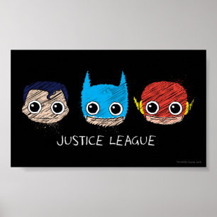 Sketch för Mini Justice League Poster