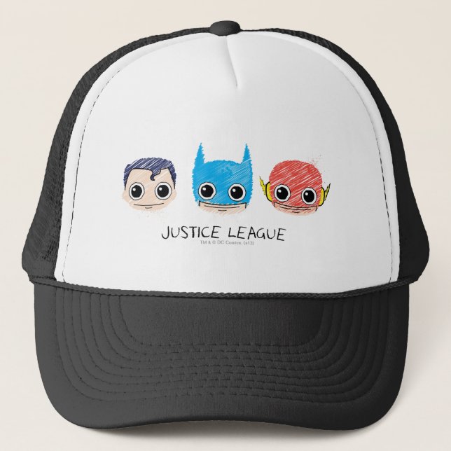Sketch för Mini Justice League Truckerkeps (Framsida)