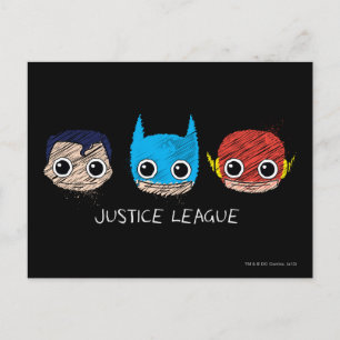Sketch för Mini Justice League Vykort
