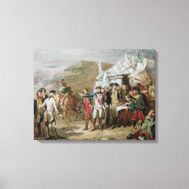 Sketch för slaget vid Yorktown Canvastryck (Framsida)