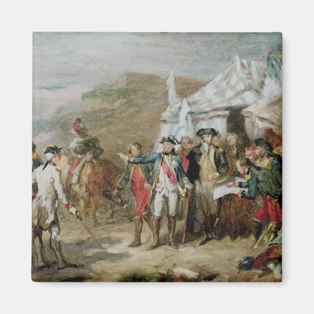 Sketch för slaget vid Yorktown Magnet (Framsidan)