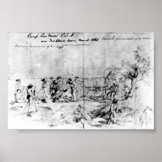 Sketch från Confederate Stater of America, 1861 Poster