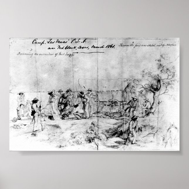 Sketch från Confederate Stater of America, 1861 Poster (Framsidan)