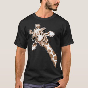 Sketch Giraffe Art T Shirt