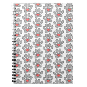 Sketch Hund Red Heart Art Anteckningsbok