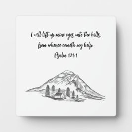 Sketch in pencil on Wall Motto with Psalm Plaque