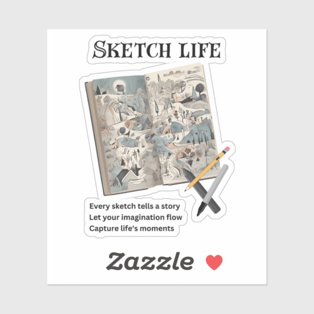 Sketch Life Klistermärken (Ark)