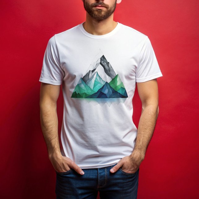 Sketch linjer a geometric triangular bergsmark t shirt (Skapare uppladdad)