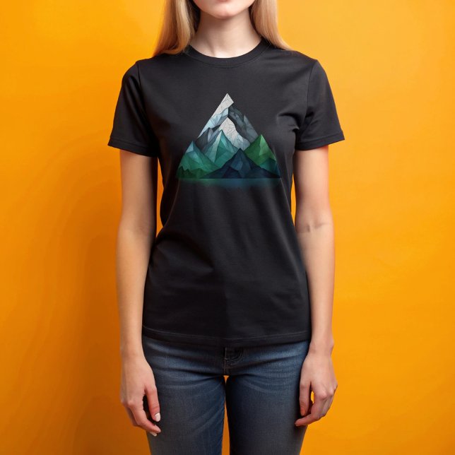 Sketch linjer a geometric triangular bergsmark t shirt (Skapare uppladdad)