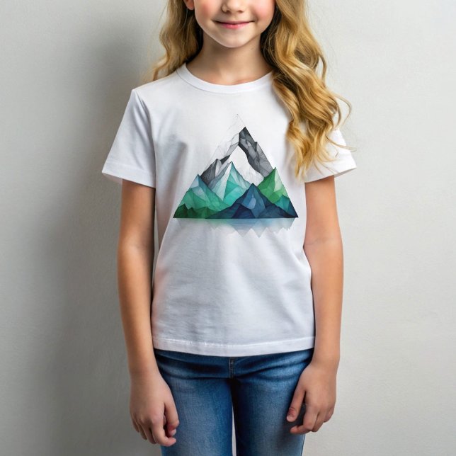 Sketch linjer a geometric triangular bergsmark t shirt (Skapare uppladdad)