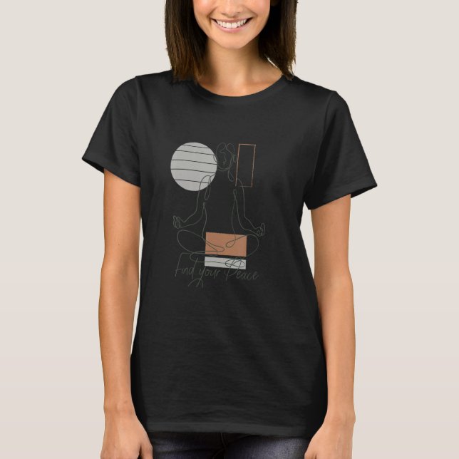 Sketch Meditation Hitta din inre fred T Shirt (Framsida)