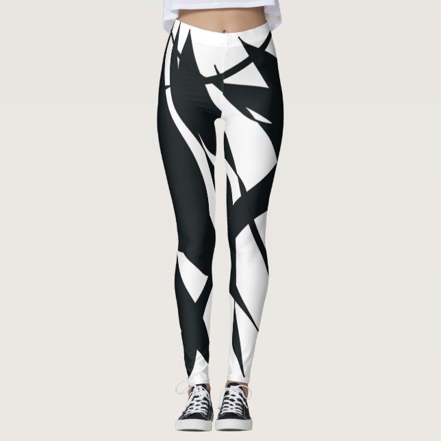 SKETCH MURALS BLACK LEGGINGS (Framsida)