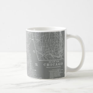 Sketch of Chicago City Karta Kaffemugg