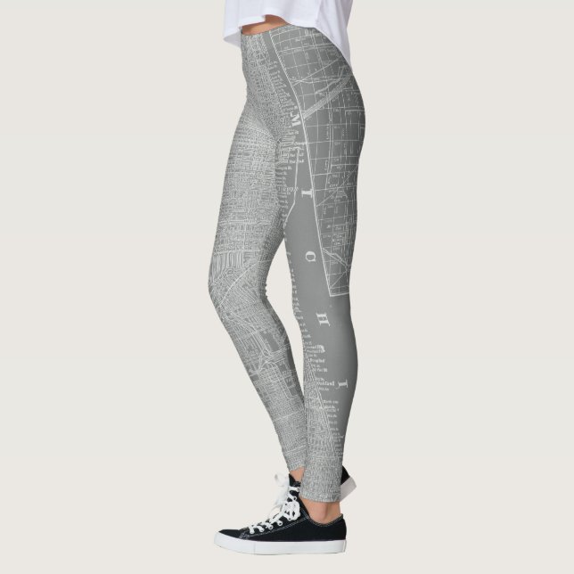 Sketch of Chicago City Karta Leggings (Vänster)