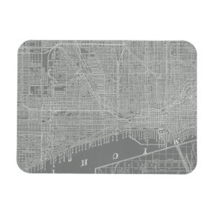 Sketch of Chicago City Karta Magnet