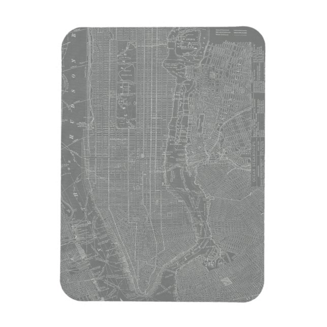 Sketch of New York City Karta Magnet (Vertikal)