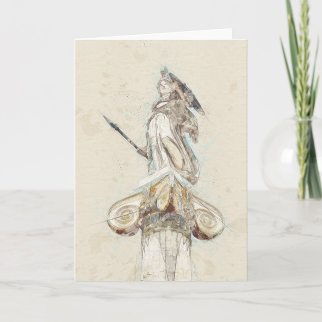 Sketch of Statue of Athena Kort (Framsida)