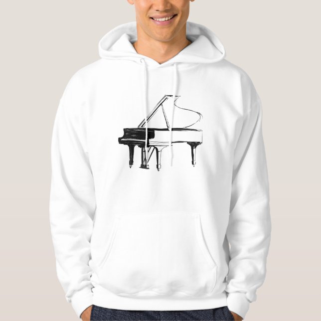 Sketch Piano Hoodie (Framsida)