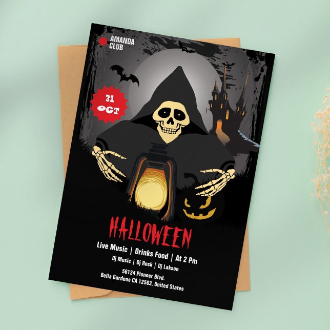 Sketch Pumpkin Halloween fest-inbjudan Inbjudningar (Skapare uppladdad)