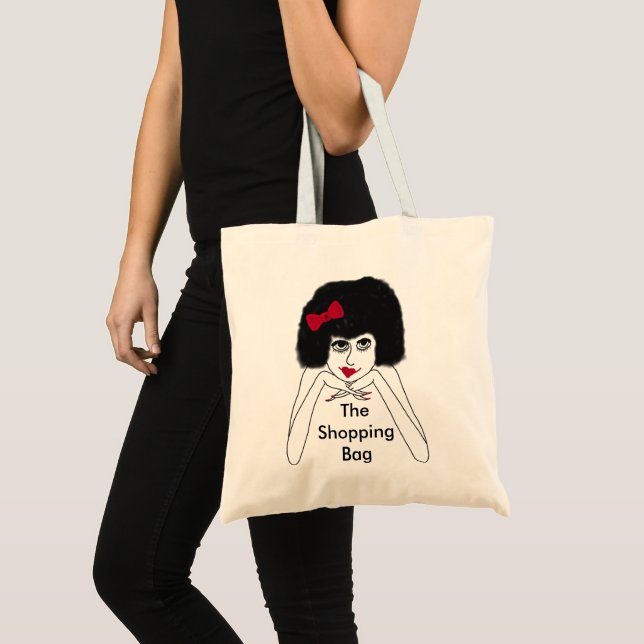 Sketch roligt Shopping bag Dam Tygkasse (Framsida (produkt))