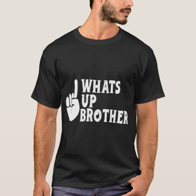 Sketch-streamer what's up brother T-shirt (Framsida)