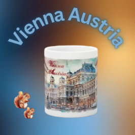 Sketch Watercolor Imperial Wien Österrike | Kaffemugg