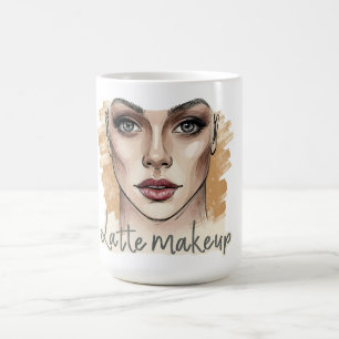 Sketchbook Glam: Latte Makeup Kaffemugg