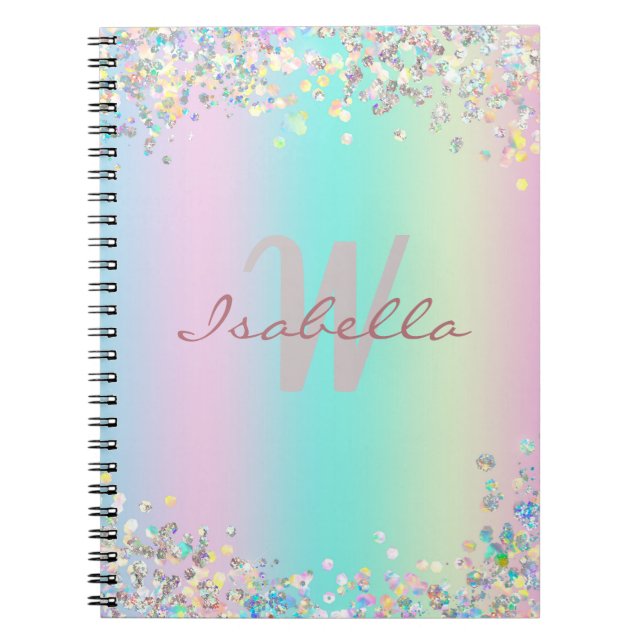 Sketchbook Unicorn HoloGraph Glitter Anteckningsbok (Framsidan)