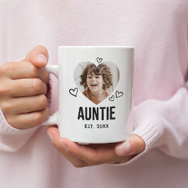 Sketched Auntie Heart Photo Kaffemugg