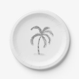 Sketched Black and White Paper Plates