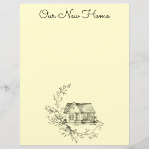 Sketched Cottage Scrapbokspapper eller brevpapper