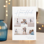 Sketched Cursive 6 Photo Collage Hanukkah Julkort<br><div class="desc">glädje med dessa moderna Hanukkah-helgdagskort som innehåller 6 av dina favoritfoton i en rutnätslayout. "Lycklig Hanukkah" visas överst i klassisk serif och avslappnad handskisserade kursiva skript. Anpassa med din familj namn och året i nedre högerna.</div>