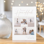 Sketched Cursive 6 Photo Collage Hanukkah Julkort<br><div class="desc">glädje med dessa moderna Hanukkah-helgdagskort som innehåller 6 av dina favoritfoton i en rutnätslayout. "Lycklig Hanukkah" visas överst i klassisk serif och avslappnad handskisserade kursiva skript. Anpassa med din familj namn och året i nedre högerna.</div>