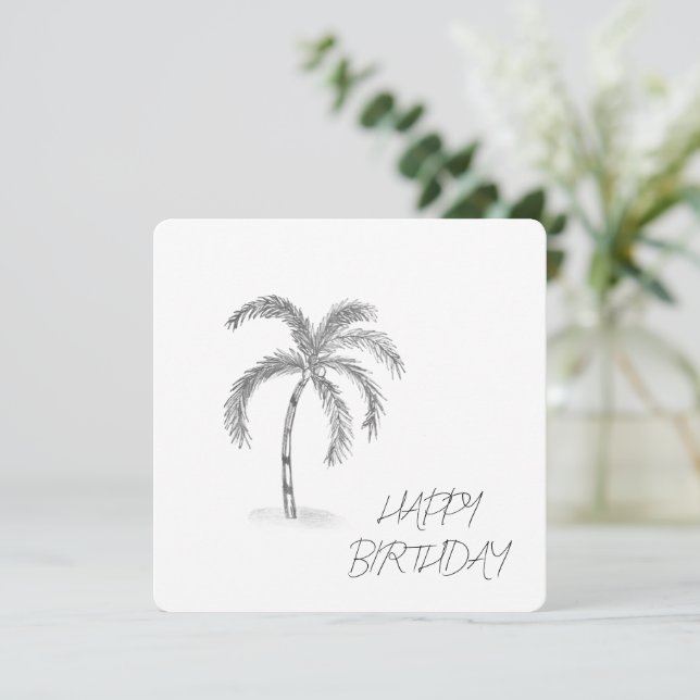 Sketched Greeting Card Black and White Kort (Stående Fram)