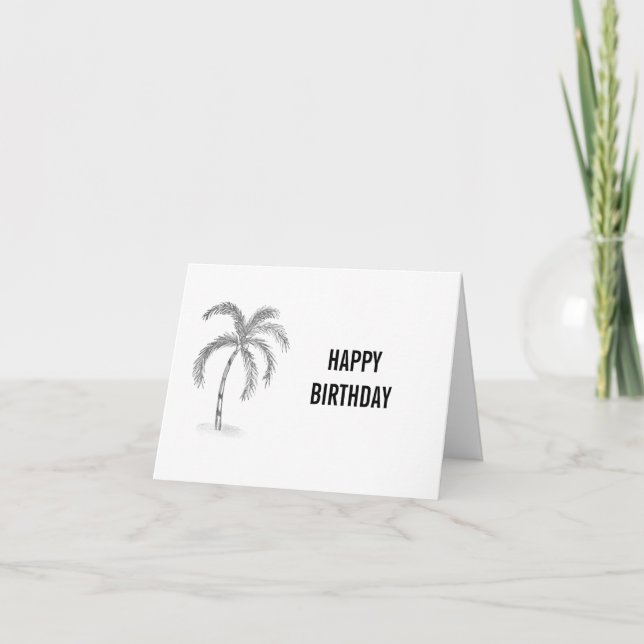 Sketched Greeting Card Black and White Kort (Framsida)