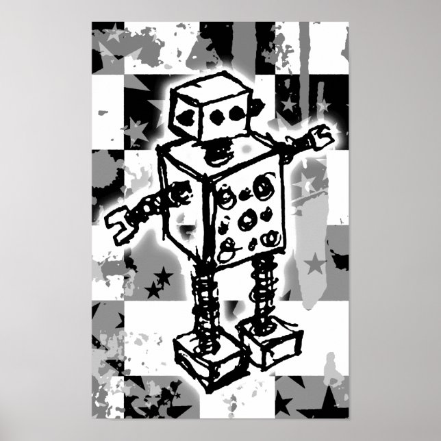 Sketched Robot Poster (Framsidan)