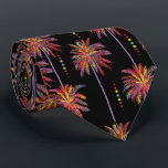 Sketched Tropical Neon Handflatan Träd & Dots på B Slips<br><div class="desc">Ett modernt kollage mönster av punkter och skisserade återutopiska träd i handflatan i färg - shock rosa, gult, orange, blått och grönt i svart bakgrund, denna manar är coola för kontoret, en natt i staden, slips för en bröllop, din egen bröllop-ceremoni, för brudgummen eller marskalkarna eller ge som gåva till...</div>