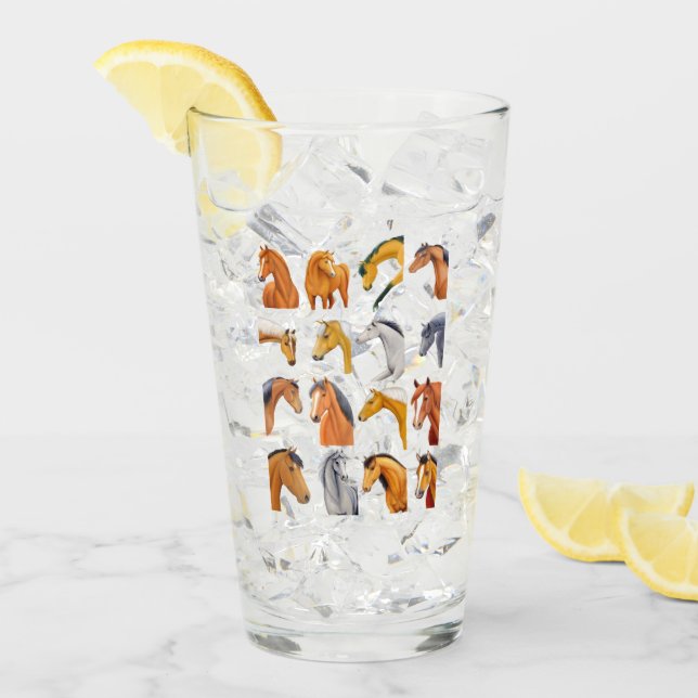 Sketcher av hästar glaskopp (Framsida Ice)
