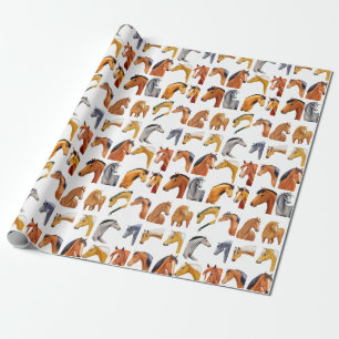 Sketcher av hästar presentpapper