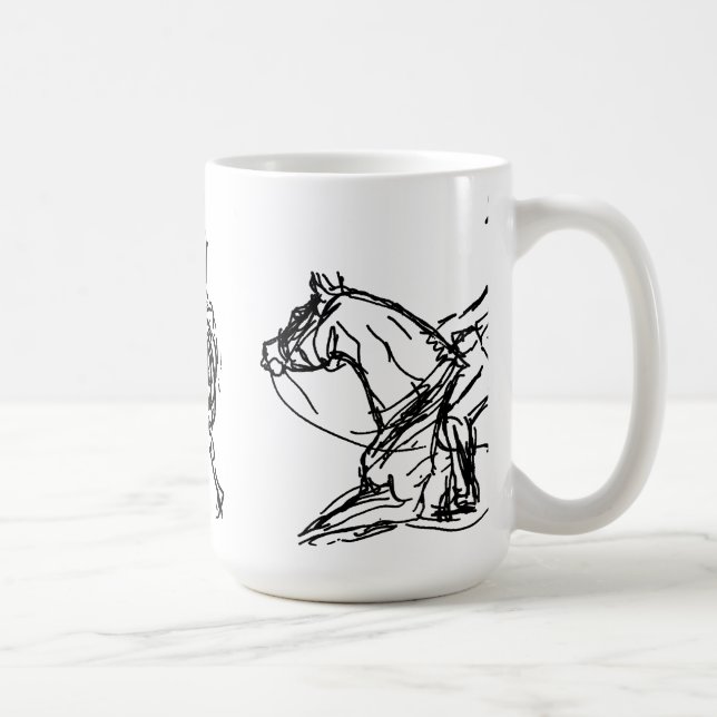 Sketchs 2 för Dressage 3 mugg (Höger)