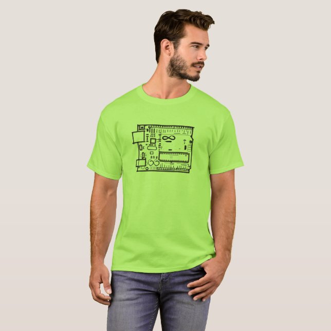 Sketchy Arduino skissar T Shirt (Hel framsida)