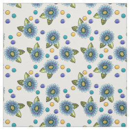 Sketchy Blue Flower Tyg